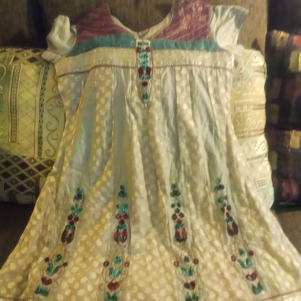KC, Size M/L, India Style Print Dress, Multi Colors